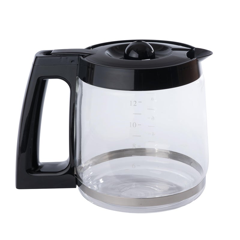 MRX Solutions Replacement 12-Cup Glass Carafe for Cuisinart Coffee Maker (fits DCC-1200PRC CHW-12, CHW-12P1, DCC-1100BK, DCC-1200, DCC-2650, DGB-550BK, DGB-550BK1 DGB-625BC, DGB-700BC, SS-12) - Image 1